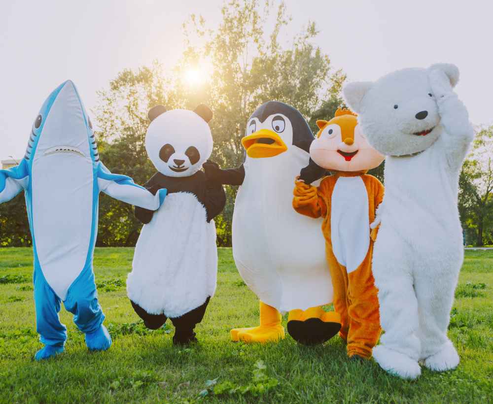 mascots in a kids event